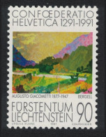 Liechtenstein 'Bergell' Painting By Augusto Giacometti 1991 MNH SG#1016 - Ongebruikt