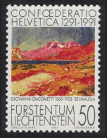 Liechtenstein 'Near Maloja' Painting By Giovanni Giacometti 1991 MNH SG#1014 - Ongebruikt