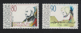 Liechtenstein Mozart St Ignatius De Loyola Anniversaries 2v 1991 MNH SG#1008-1009 - Unused Stamps