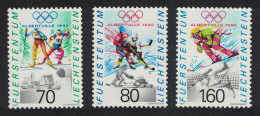 Liechtenstein Winter Olympic Games Albertville 3v 1991 MNH SG#1024-1026 - Unused Stamps