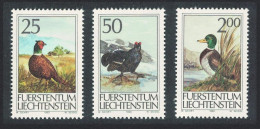 Liechtenstein Pheasant Grouse Mallard Hunting Game Birds 3v 1990 MNH SG#996-998 MI#997-999 - Nuovi