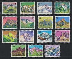 Liechtenstein Mountains 15v 1989-1993 COMPLETE 1989 MNH SG#965-979 - Nuovi