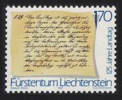 Liechtenstein 125th Anniversary Of Liechtenstein Parliament 1987 MNH SG#923 - Unused Stamps