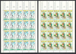 Liechtenstein Singing Birds Europa CEPT 2v Full Sheets 1986 MNH SG#892-893 - Nuovi
