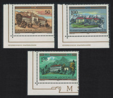 Liechtenstein Monasteries 3v Corners 1985 MNH SG#863-865 - Neufs