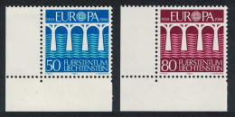 Liechtenstein Europa 25th Anniversary Of CEPT 2v Corners 1984 MNH SG#836-837 - Unused Stamps