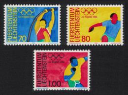 Liechtenstein Olympic Games Los Angeles 3v 1984 MNH SG#841-843 - Ungebraucht