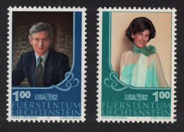 Liechtenstein Crown Prince Hans Adam Princess Marie Aglae 2v 1982 MNH SG#795-796 - Unused Stamps