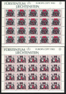 Liechtenstein Historic Events Europa 2v Full Sheets Of 20 Stamps 1982 MNH SG#786-787 - Neufs