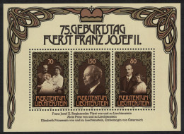Liechtenstein 75th Birthday Of Prince Francis Joseph II MS 1981 MNH SG#MS767 - Unused Stamps