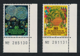 Liechtenstein Folklore Europa 2v Corners Control Number 1981 MNH SG#761-762 - Unused Stamps