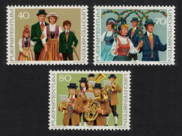 Liechtenstein Costumes Music 3v 1980 MNH SG#751-753 - Unused Stamps