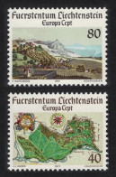 Liechtenstein Landscapes Europa 2v 1977 MNH SG#664-665 - Ungebraucht