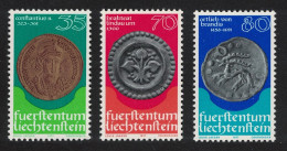 Liechtenstein Coins 1st Series 3v 1977 MNH SG#674-676 - Unused Stamps