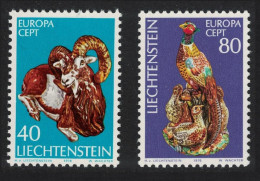 Liechtenstein Europa Ceramics By Prince Hans Von Liechtenstein 2v 1976 MNH SG#628-629 MI#642-643 - Neufs