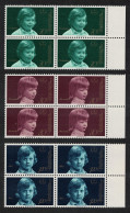 Liechtenstein Princes Constantin Maximilian Alois 3v Blocks Of 4 1975 MNH SG#606-608 - Ungebraucht