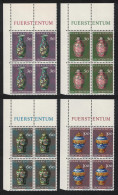 Liechtenstein Porcelain Prince's Collection 4v Corner Blocks Of 4 1974 MNH SG#589-592 MI#602-605 Sc#545-548 - Ongebruikt
