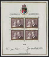 Liechtenstein Prince Francis Joseph II And Princess Gina MS Def 1974 SG#601 - Ongebruikt