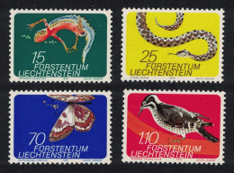 Liechtenstein Butterfly Woodpecker Bird Newt Adder 4v 1974 MNH SG#596-599 MI#609-612 - Unused Stamps