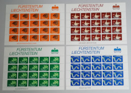 Liechtenstein Butterfly Bird Frog Snake Amphibian Reptile 4v Sheets 1973 MNH SG#582-585 MI#591-594 - Unused Stamps