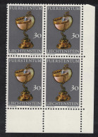 Liechtenstein Chambered Nautilus Goblet Corner Block Of 4 1973 MNH SG#578 MI#587 Sc#530 - Unused Stamps