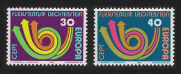 Liechtenstein Post Horn Europa 2v 1973 MNH SG#576-577 - Neufs