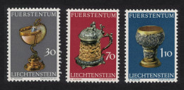 Liechtenstein Drinking Vessels Prince's Collection 3v 1973 MNH SG#578-580 MI#587-589 Sc#530-532 - Ungebraucht