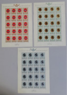 Liechtenstein Arms Of Church Patrons 3v 1st Issue Full Sheets 1969 MNH SG#507-514 - Unused Stamps
