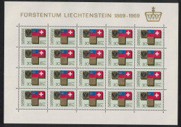 Liechtenstein Centenary Of Liechtenstein Telegraph System Full Sheet 1969 MNH SG#515 MI#517 Sc#461 - Ongebruikt