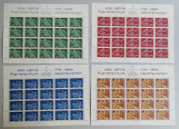 Liechtenstein 250th Anniversary Of Liechtenstein 4v Full Sheets 1969 MNH SG#500-503 - Unused Stamps