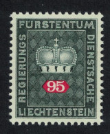 Liechtenstein Official Stamp 95r 1968 MNH SG#O503 MI#Dienst 53 Sc#O55 - Unused Stamps