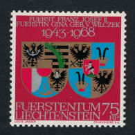 Liechtenstein Silver Wedding Anniversary Of Prince And Princess 1968 MNH SG#491 MI#496 - Unused Stamps