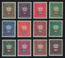 Liechtenstein Official Stamps 12v 1968 MNH SG#O495-O506 MI#Dienst 45-56 Sc#O47-O58 - Ongebruikt