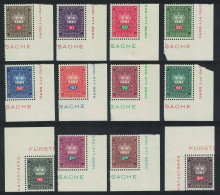 Liechtenstein Official Stamps 12v Corners 1968 MNH SG#O495-O506 MI#Dienst 45-56 Sc#O47-O58 - Ongebruikt