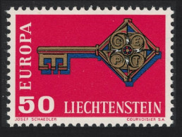 Liechtenstein Key With CEPT In Handle Europa 1968 MNH SG#490 - Nuovi