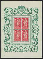 Liechtenstein 'Madonna' Wood Sculpture Sheetlet Def 1965 SG#442 MI#449 KB - Unused Stamps