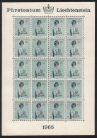 Liechtenstein Princess Gina And Prince Franz Full Sheet 1965 MNH SG#451 MI#459 Sc#464 - Unused Stamps