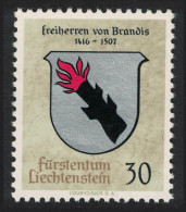 Liechtenstein Barons Of Brandis Arms 1st Issue 1964 MNH SG#434 - Neufs
