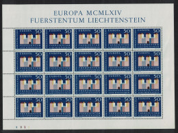 Liechtenstein Europa Full Sheet 1964 MNH SG#437 MI#444 Sc#390 - Nuevos