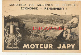 PUBLICITE // MOTEUR JAPY   Motorisez Vos Machines De Récolte / - Publicité