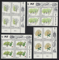 Luxembourg Trees 2nd Series 4v Corner Blocks Of 4 1996 MNH SG#1432-1435 MI#1404-1407 - Ungebraucht