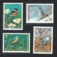 Luxembourg Stonecat Partridge Wagtail Shrike Birds 4v 1994 MNH SG#1383-1386 MI#1353-1356 - Unused Stamps