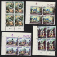 Luxembourg Restored Chapels 4v Corner Blocks Of 4 1990 MNH SG#1280-1283 MI#1259-1262 - Unused Stamps