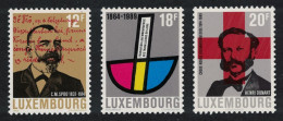 Luxembourg Anniversaries Red Cross Dunant 3v 1989 MNH SG#1241-1243 MI#1214-16 - Ongebruikt