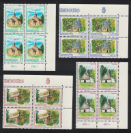 Luxembourg Restored Chapels 4v Corner Blocks Of 4 1989 MNH SG#1259-1262 MI#1232-1235 - Unused Stamps