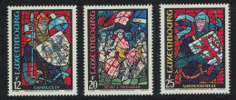 Luxembourg Stained Glass Windows 3v 1989 MNH SG#1256-1258 MI#1227-1229 - Neufs