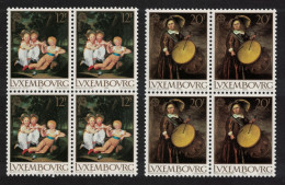 Luxembourg Europa Paintings 2v Blocks Of 4 1989 MNH SG#1250-1251 MI#1219-1220 - Unused Stamps