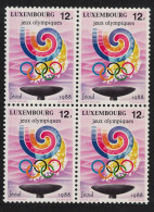 Luxembourg Olympic Games Seoul Block Of 4 1988 MNH SG#1233 Sc#797 - Ungebraucht