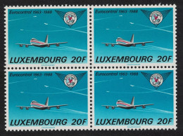 Luxembourg Boeing 747 Aeroplane Block Of 4 1988 MNH SG#1224 MI#1195 - Ongebruikt