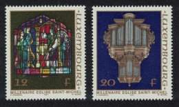 Luxembourg Organ Glass St Michael's Church 2v 1987 MNH SG#1207-1208 MI#1176-1177 - Neufs